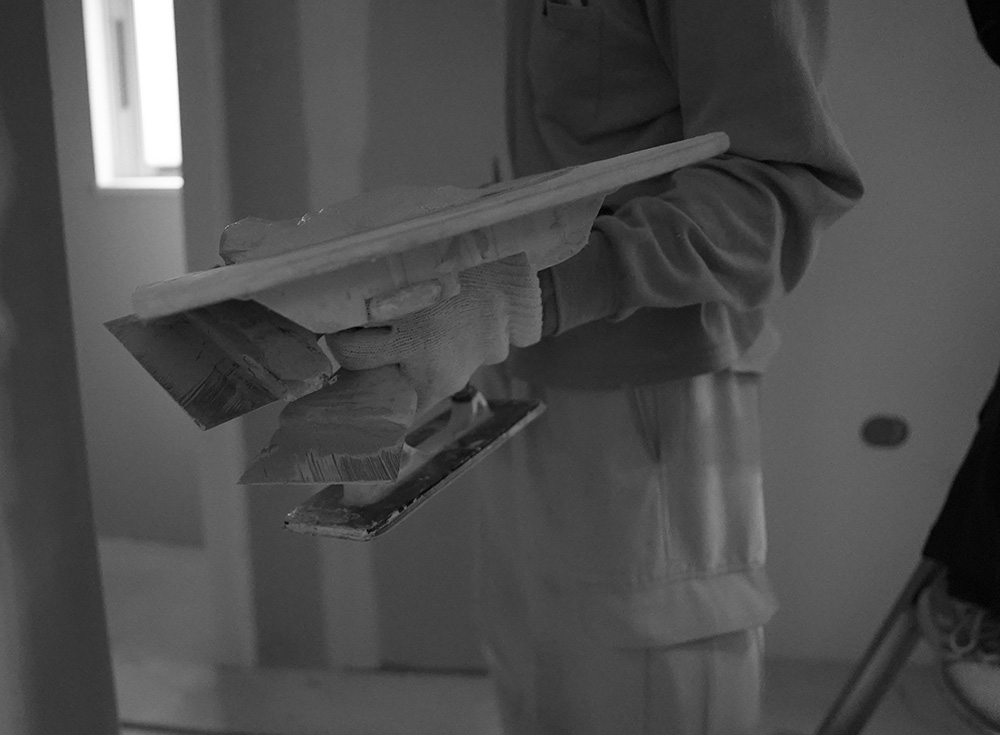 画像:クロス貼り工事